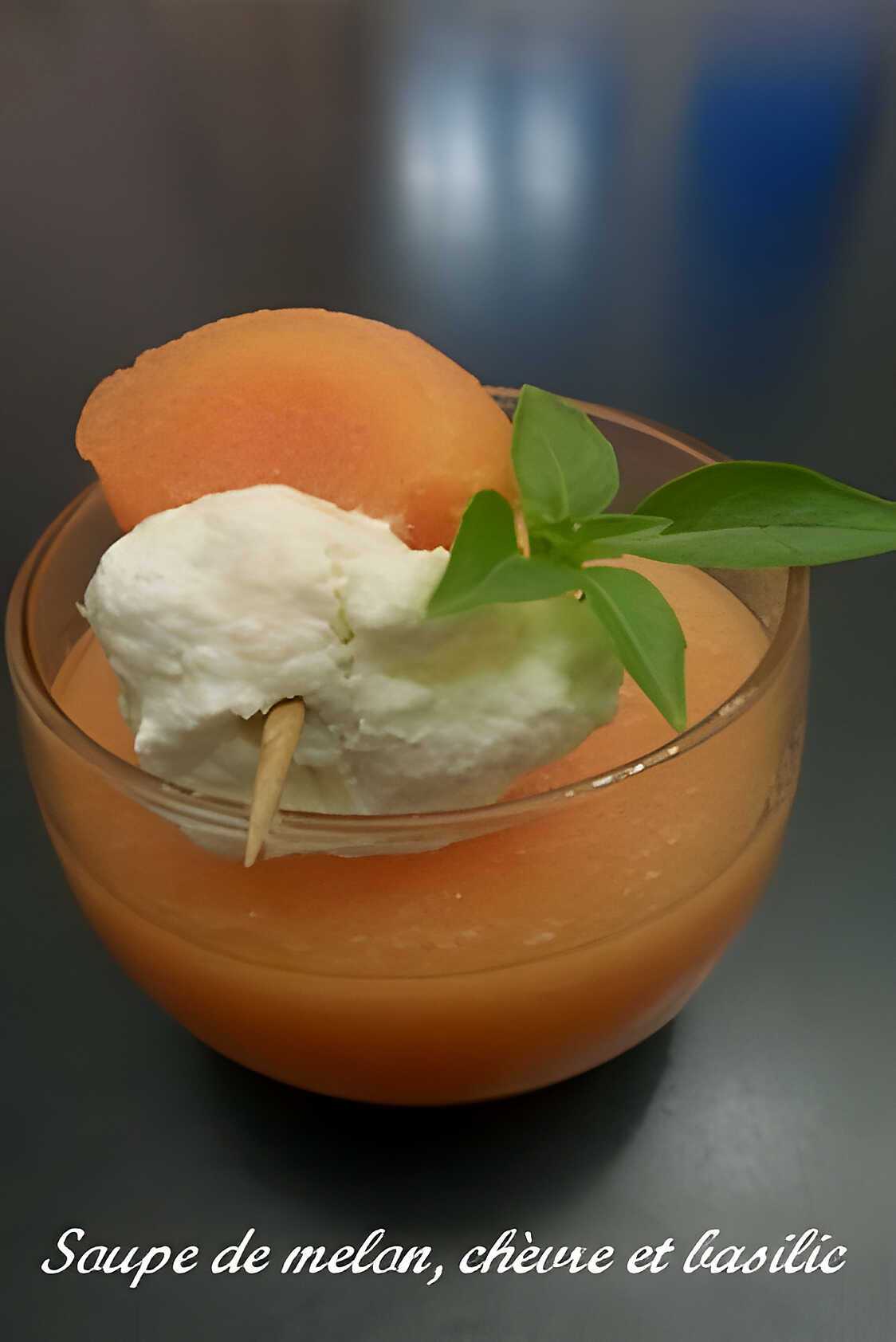 Recette De Soupe De Melon Chevre Et Basilic Ou Menthe