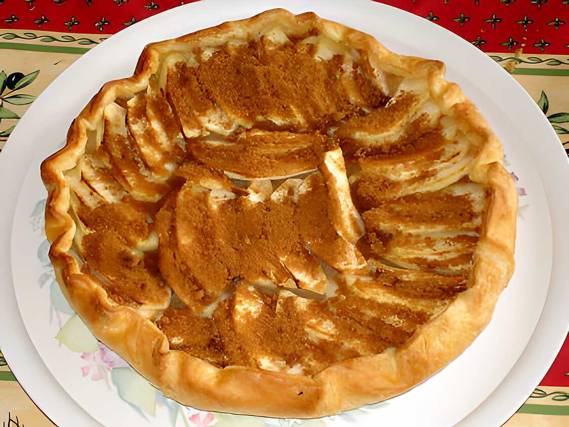 Recette de Tarte feuilletée aux pommes et spéculoos