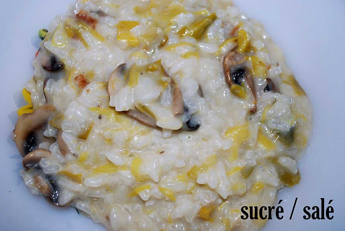 Recette De Risotto Aux Poireaux Et Champignons