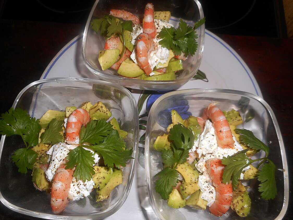 Recette De Verrines D Avocat Crevettes Chevre Frais