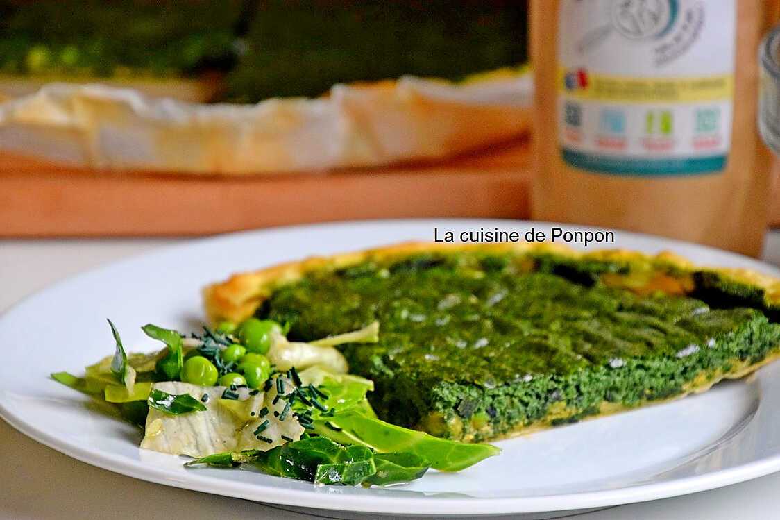 Recette de Tarte aux orties et petits pois végétarien