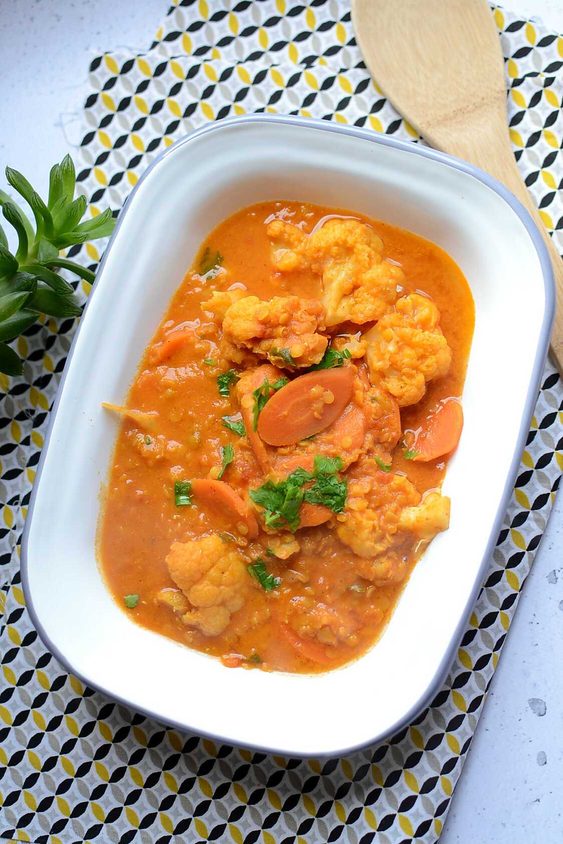 Recette De Curry Lentilles Corail Carottes Chou Fleur