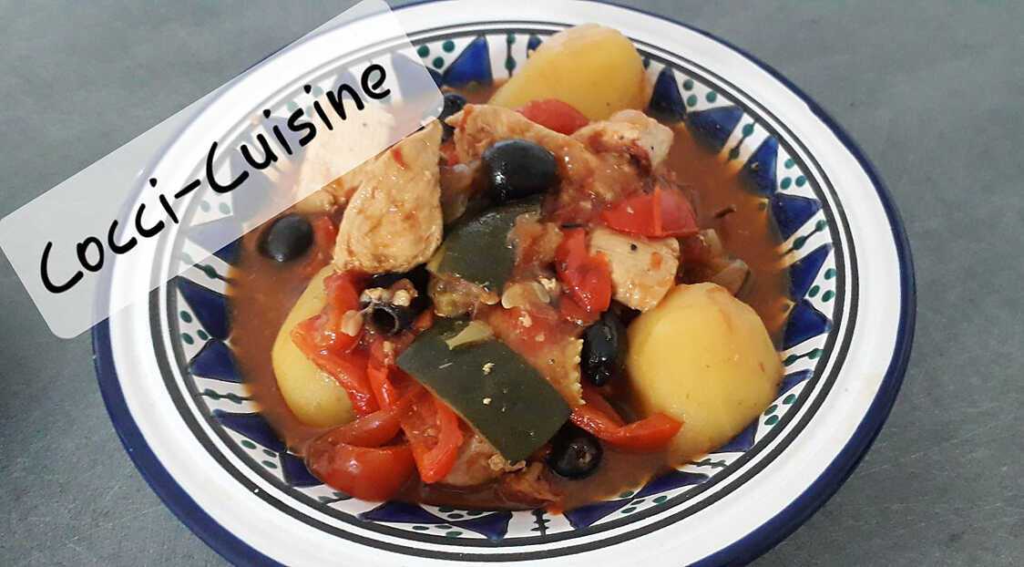 Recette de Poulet pomme de terre façon provençale