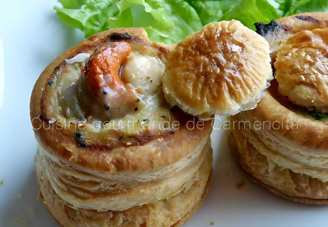 Recette De Vol Au Vent Au Saumon Frais Et Noix De Saint Jacques Par Carmen