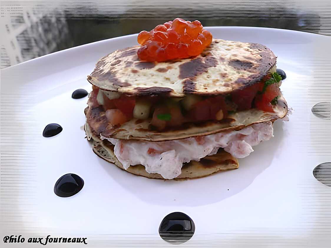 Recette De Millefeuille De Cr Pes La Ricotta Saumon Frais Petits