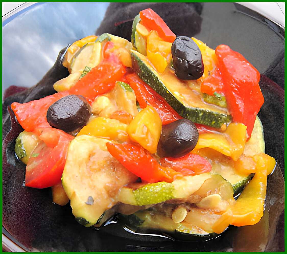 Recette De Salade De Courgettes Cuites Poivrons Et Tomates L Huile D