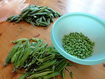 petit pois carotte lardon crème fraîche