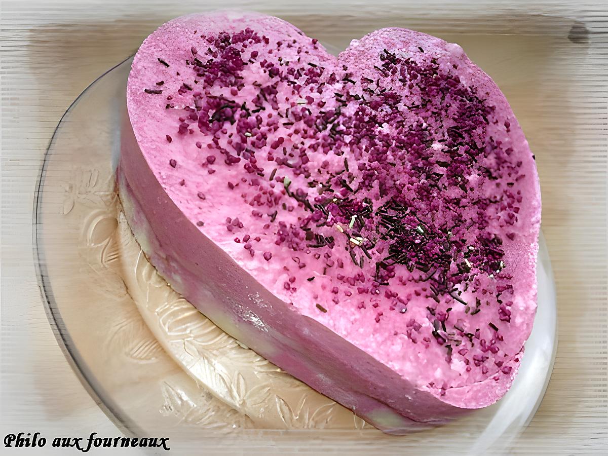 recette Coeur à la mousse de framboises