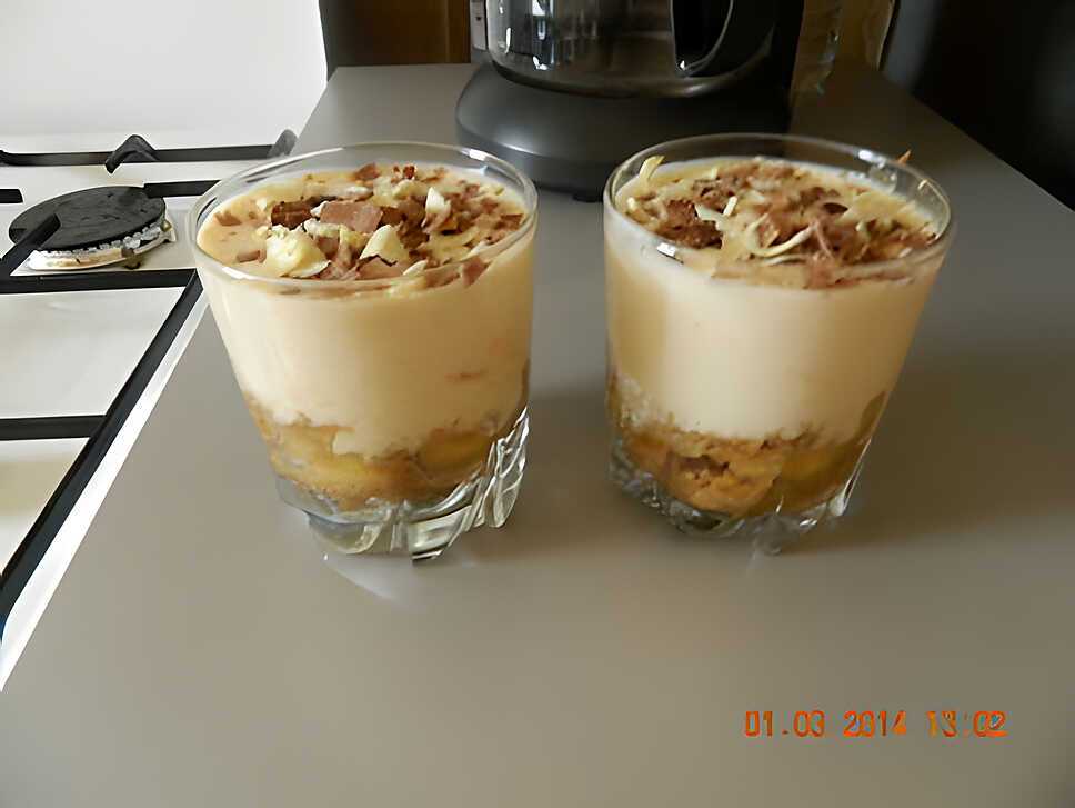 Recette de Verrine fromage blanc et bananes caram lis es