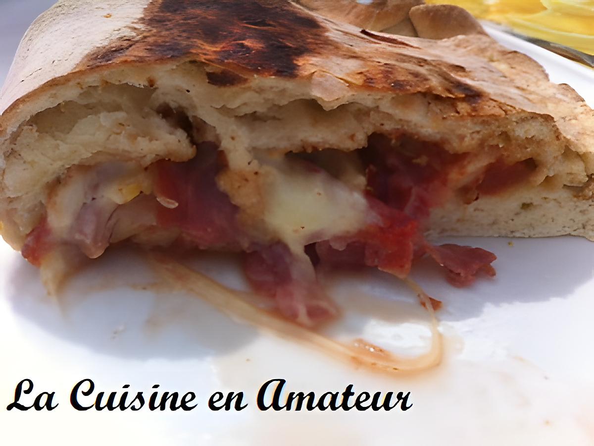 recette Calzone raclette, oeuf, jambon