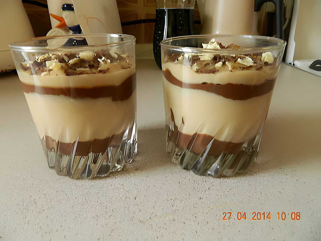 Recette de Cr me dessert chocolat blanc et noir