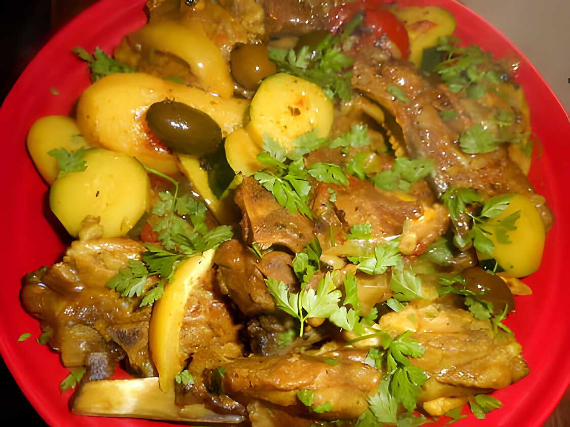 Recette De Tajine D Agneau Aux Citrons Confits Et Olives Violettes