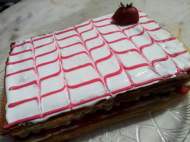 recette Mon Mille-feuille aux fraises