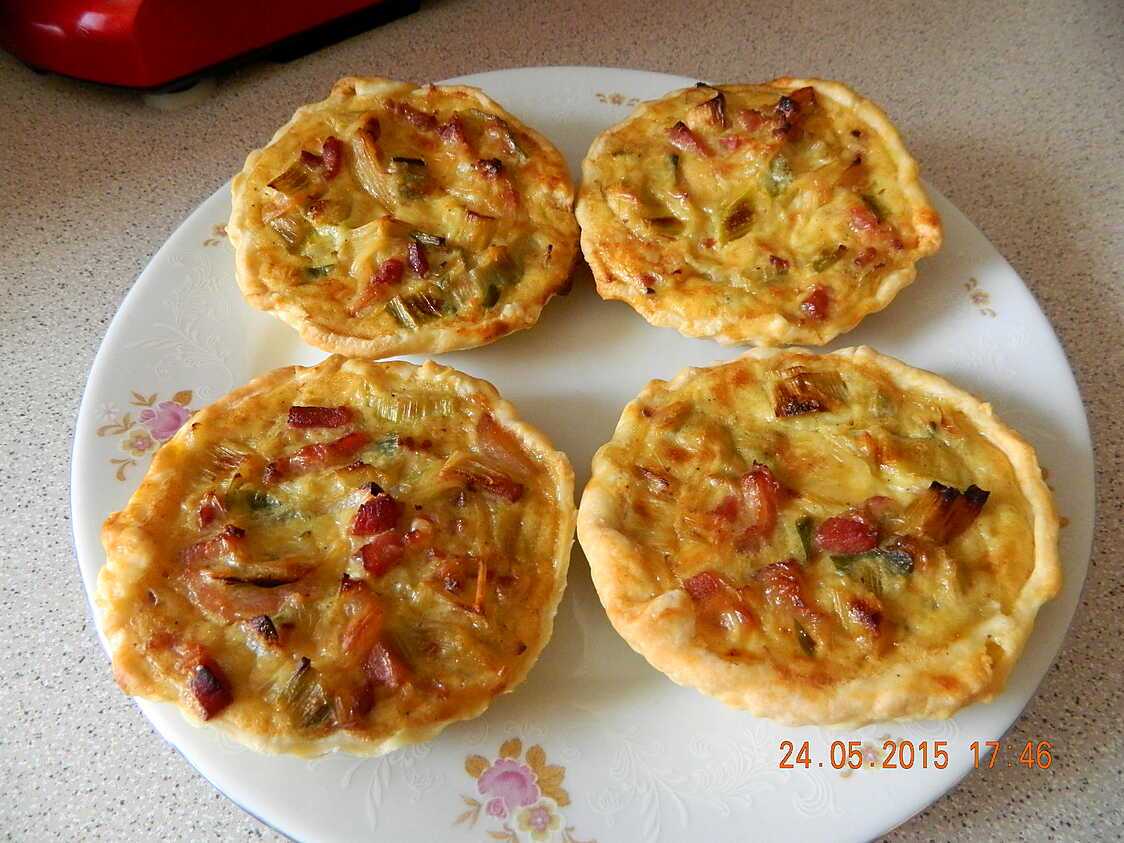 Recette de Tartelettes poireaux lardons