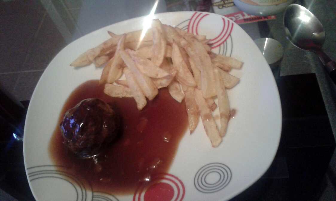 Recette de Boulette chasseur et frites maison