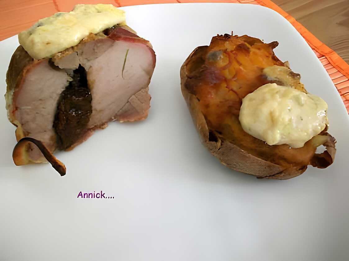 Recette De Filet Mignon De Porc Au Roquefort&pruneaux