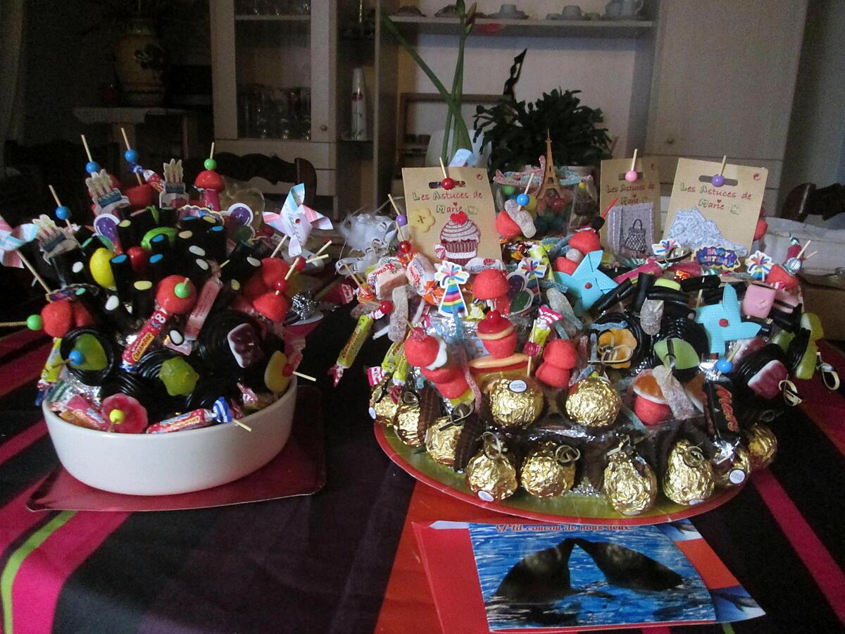 recette gateaux  bonbons 10 ans hanaé; et des 40 ans;