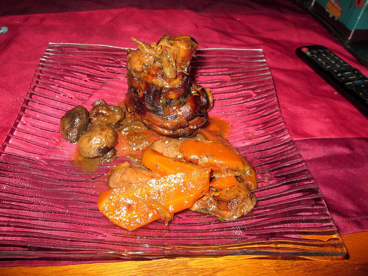 recette souris d   agneau  au miel   coing , champignons