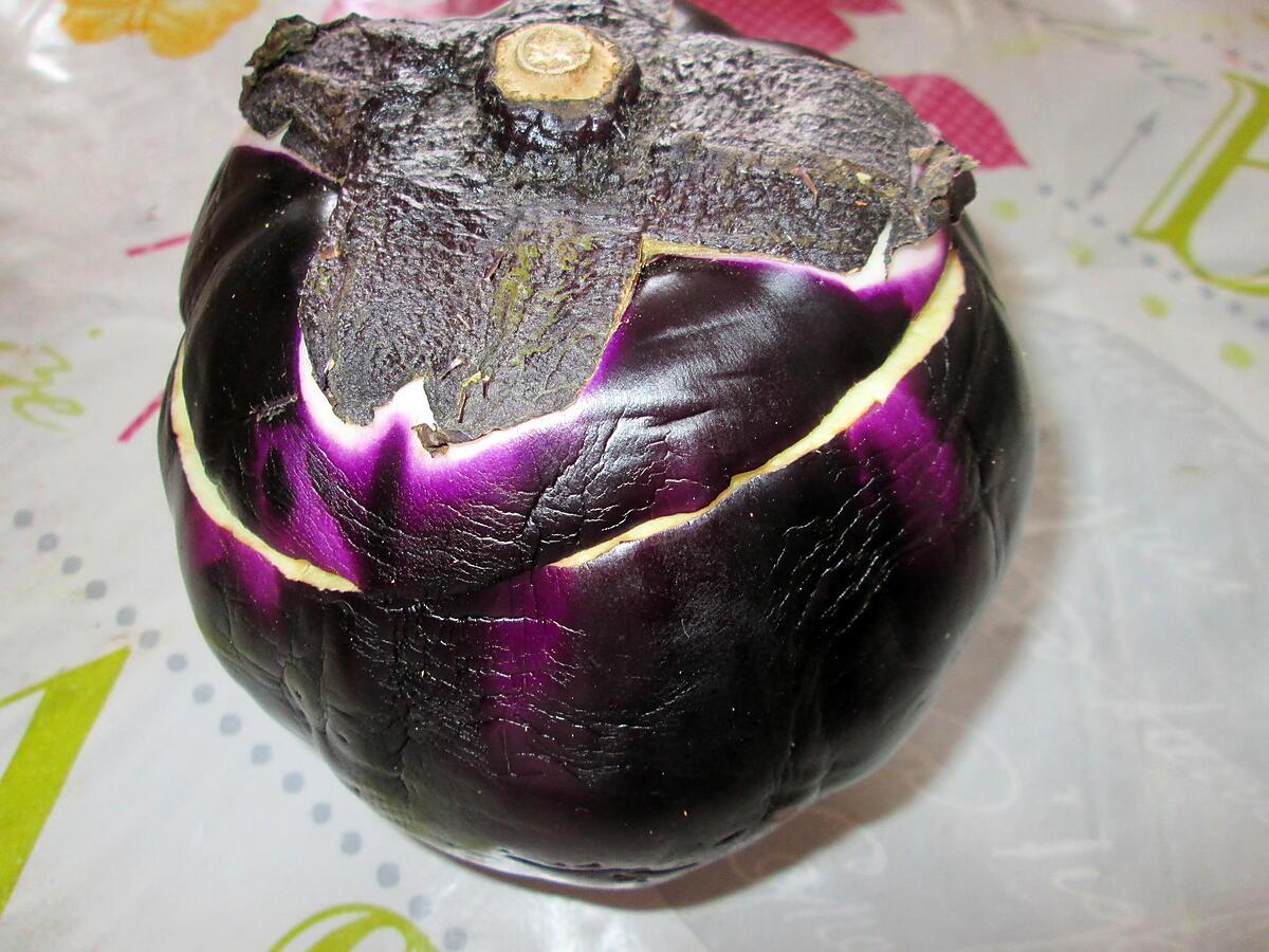 recette aubergine violette farcie aux prunes