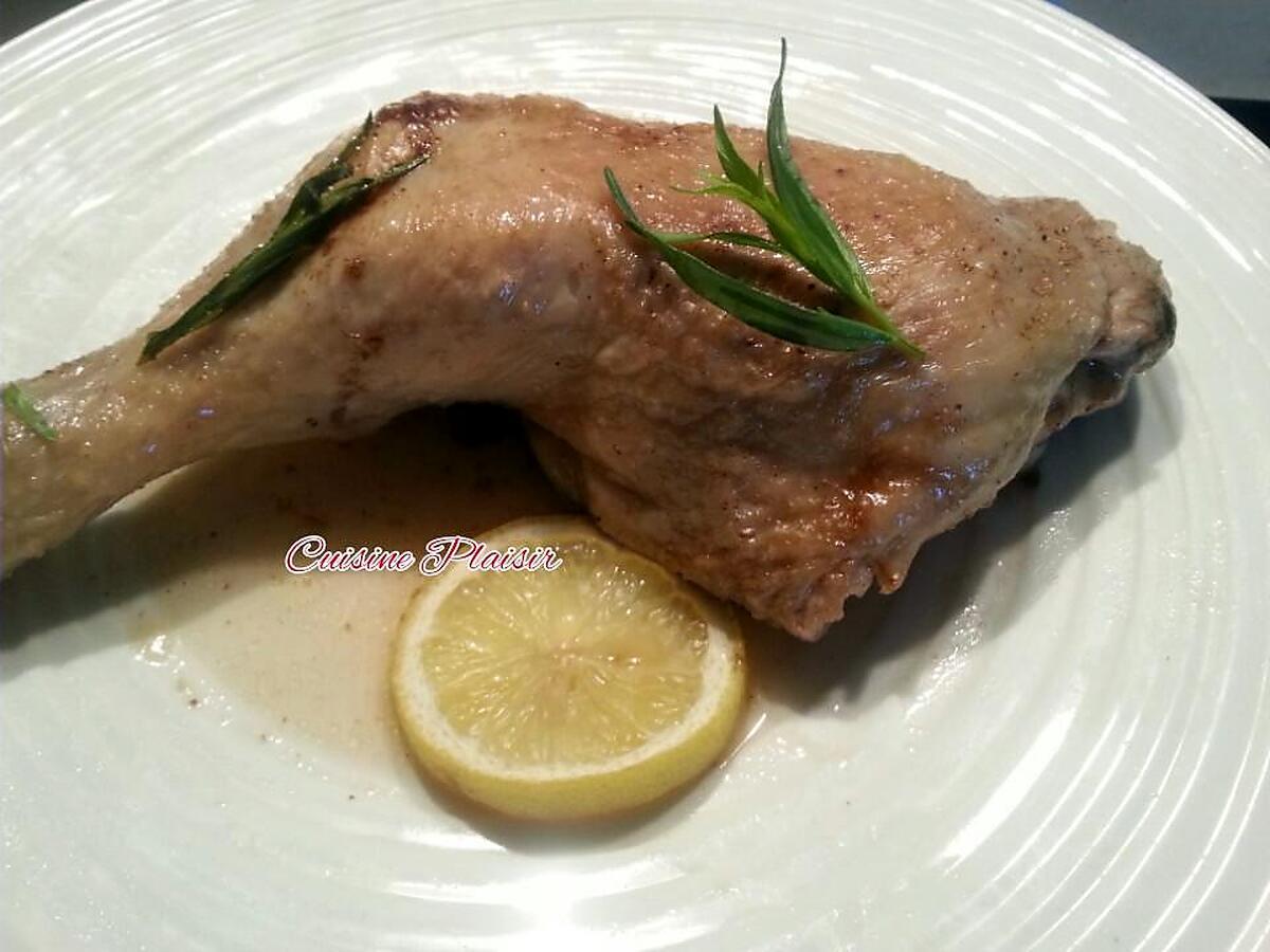 recette Cuisses de poulet, citron-estragon