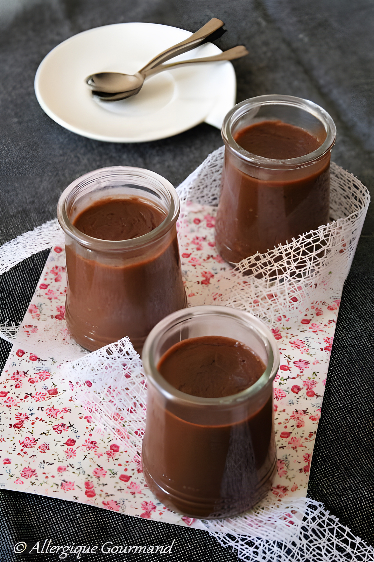 recette Crème au chocolat au lait de souchet, Bio, sans gluten, sans lait, sans oeufs