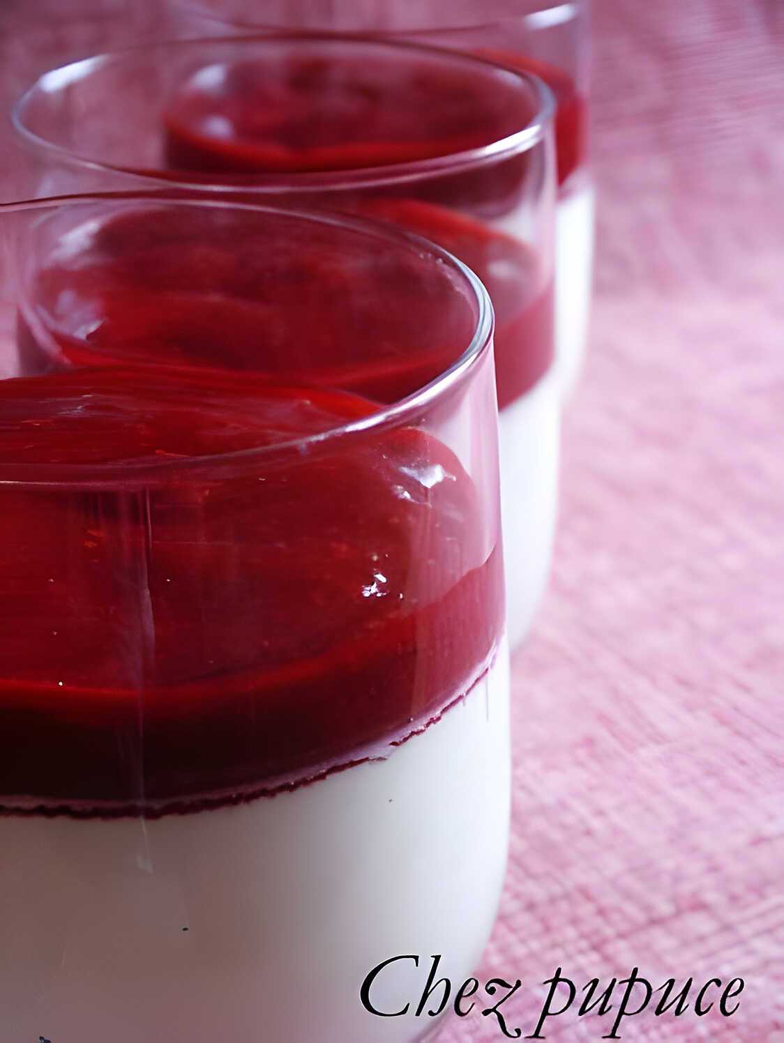 Recette De Pana Cotta Vanillé Au Coulis De Framboise