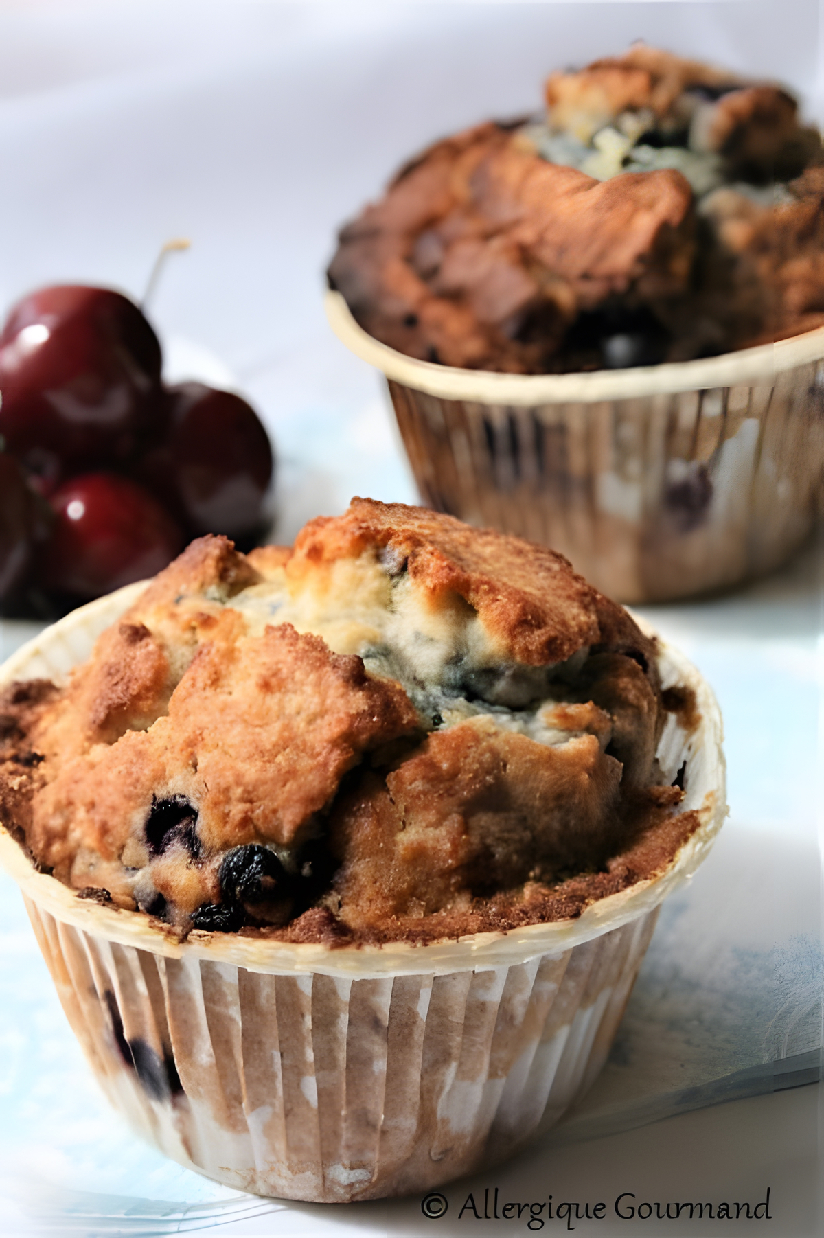 recette Muffins myrtilles -coco, Bio, sans gluten sans oeufs