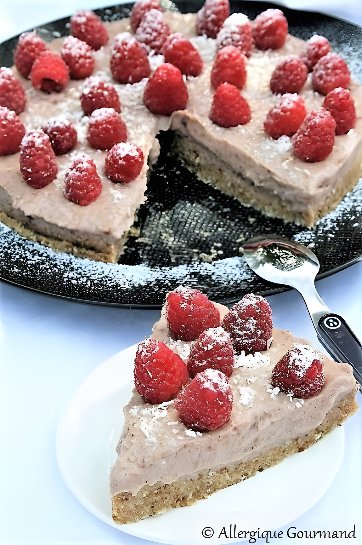 recette Tarte mi-crue cerises et framboises, bio  {SANS GLUTEN / SANS LAIT / SANS OEUFS}