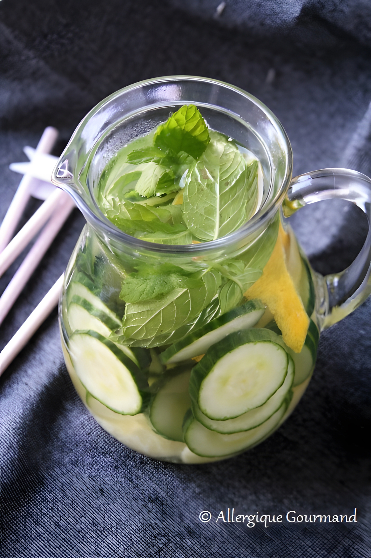 recette Eau aromatisée au concombre-citron-menthe, bio