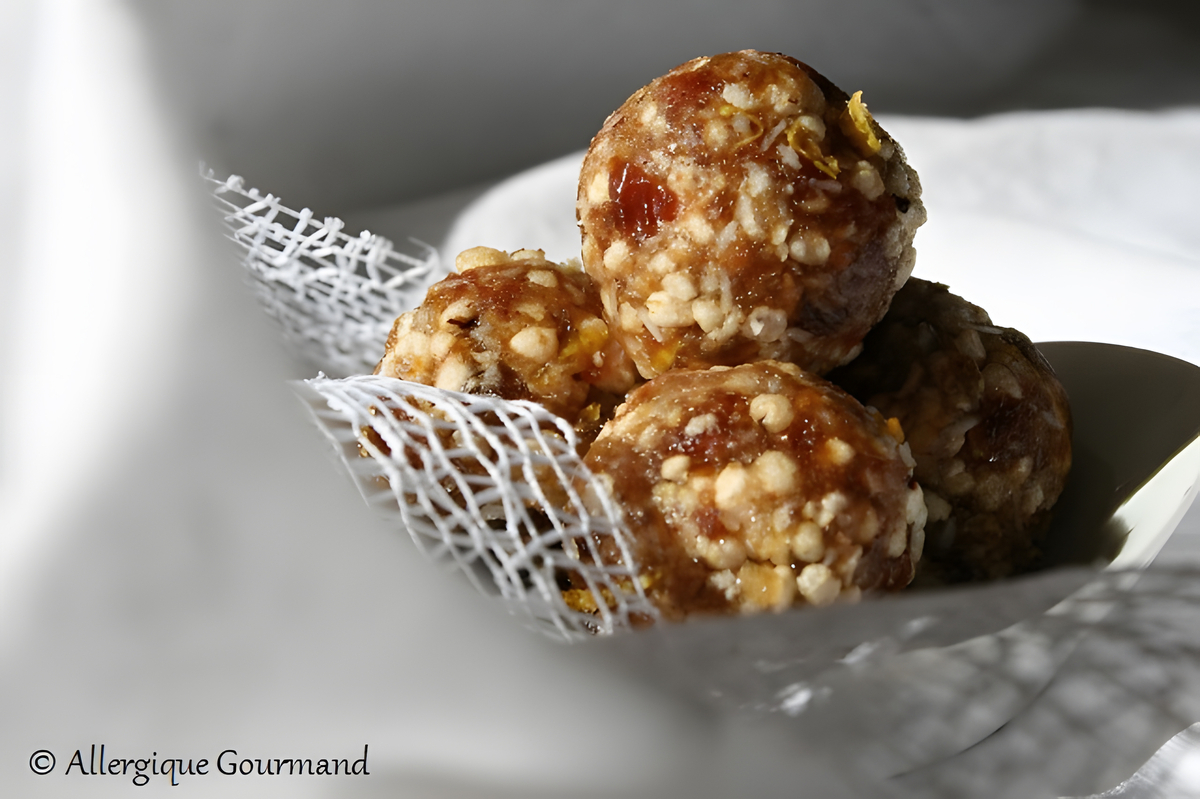 recette Energy Balls citron-quinoa, bio {SANS GLUTEN / SANS OEUFS / SANS LAIT / Végétalien  }