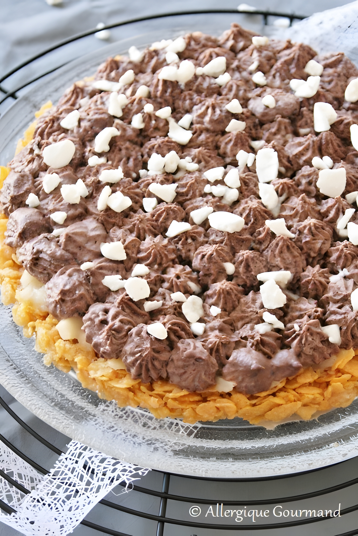 recette Tarte céréales-poires-chocolat bio {sans gluten, sans lait, sans oeufs}