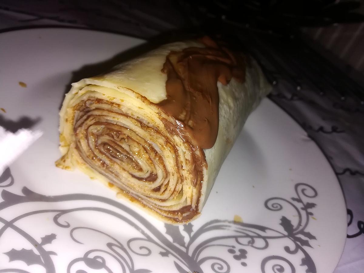 recette Roulé de crêpes au Nutella