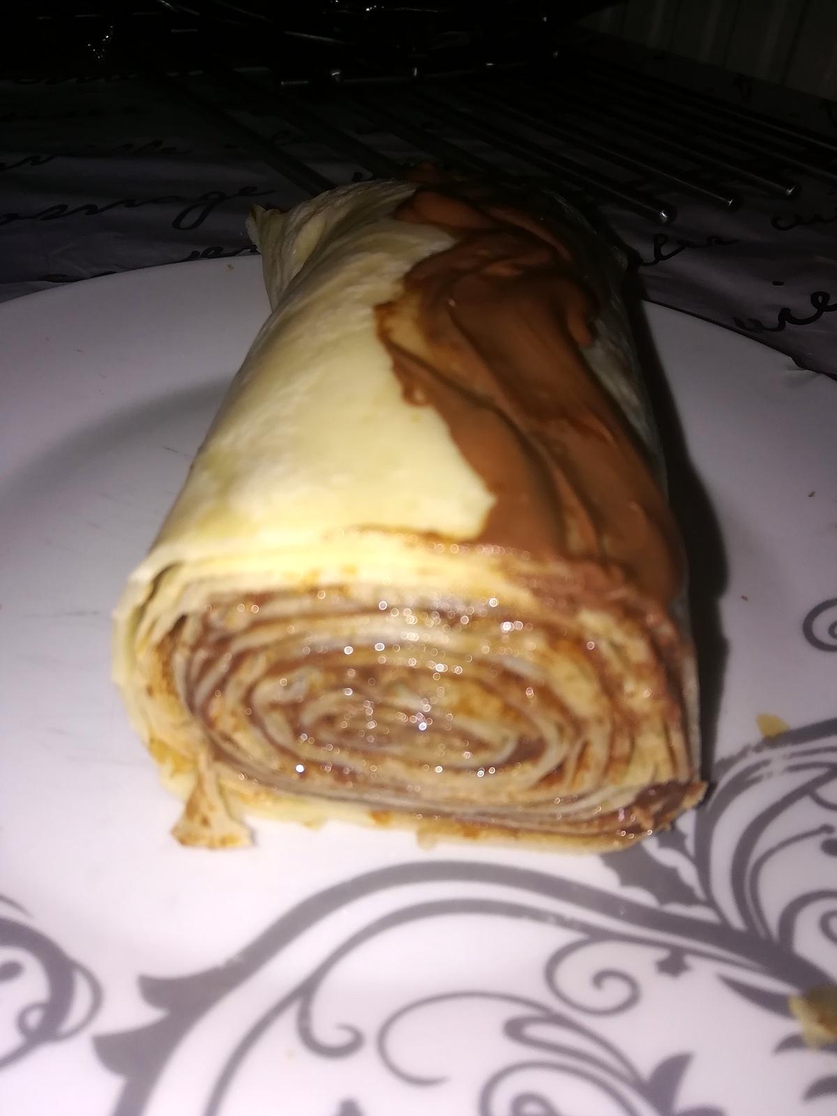 recette Roulé de crêpes au Nutella