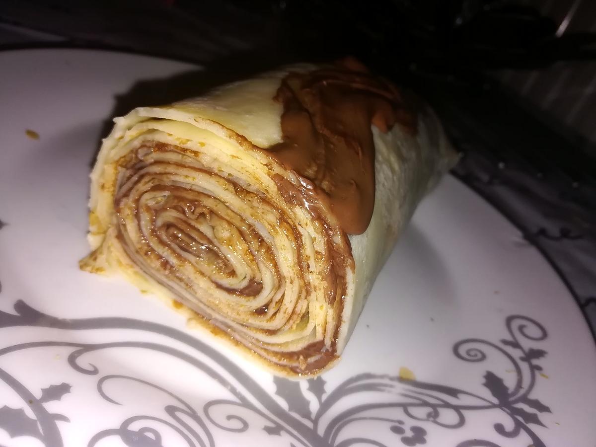 recette Roulé de crêpes au Nutella