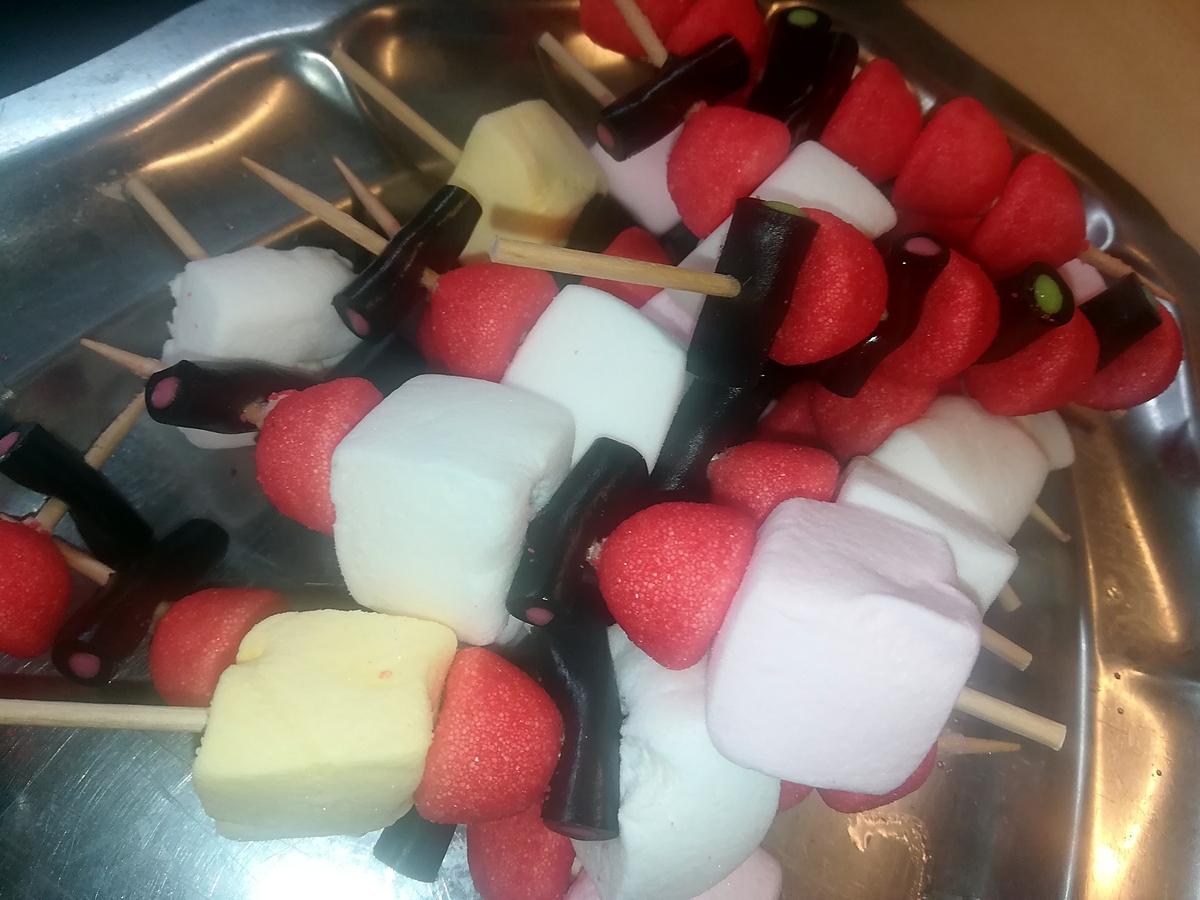 recette Brochettes de bonbons