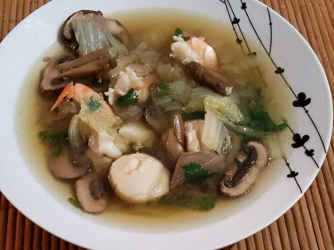 Soupe chinoise aux fruits de mer