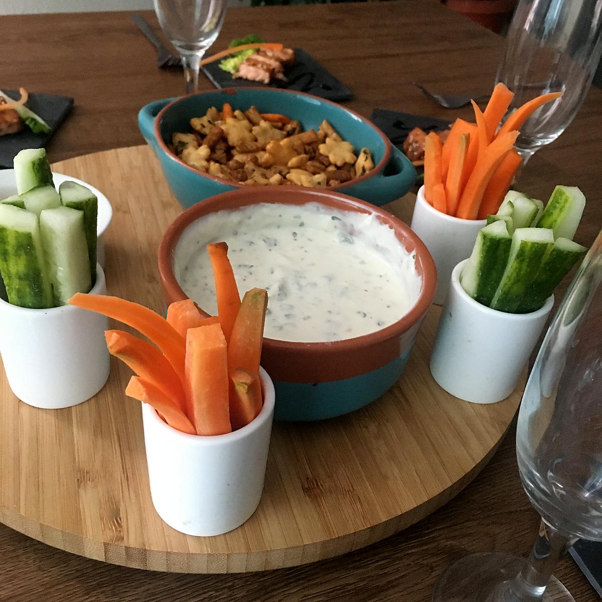 recette Trempette sauce au yaourt pour crudités