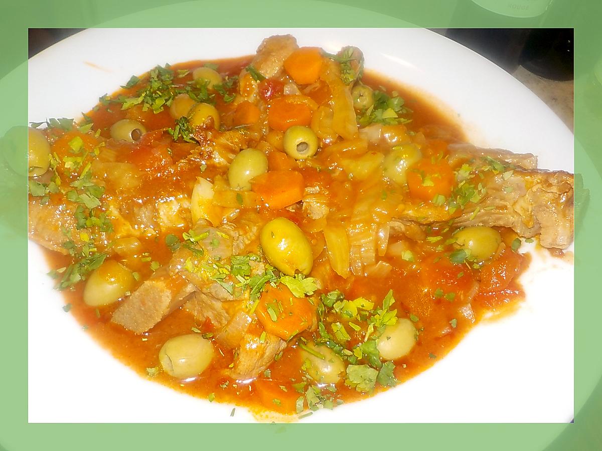 recette Cocotte de veau aux olives vertes