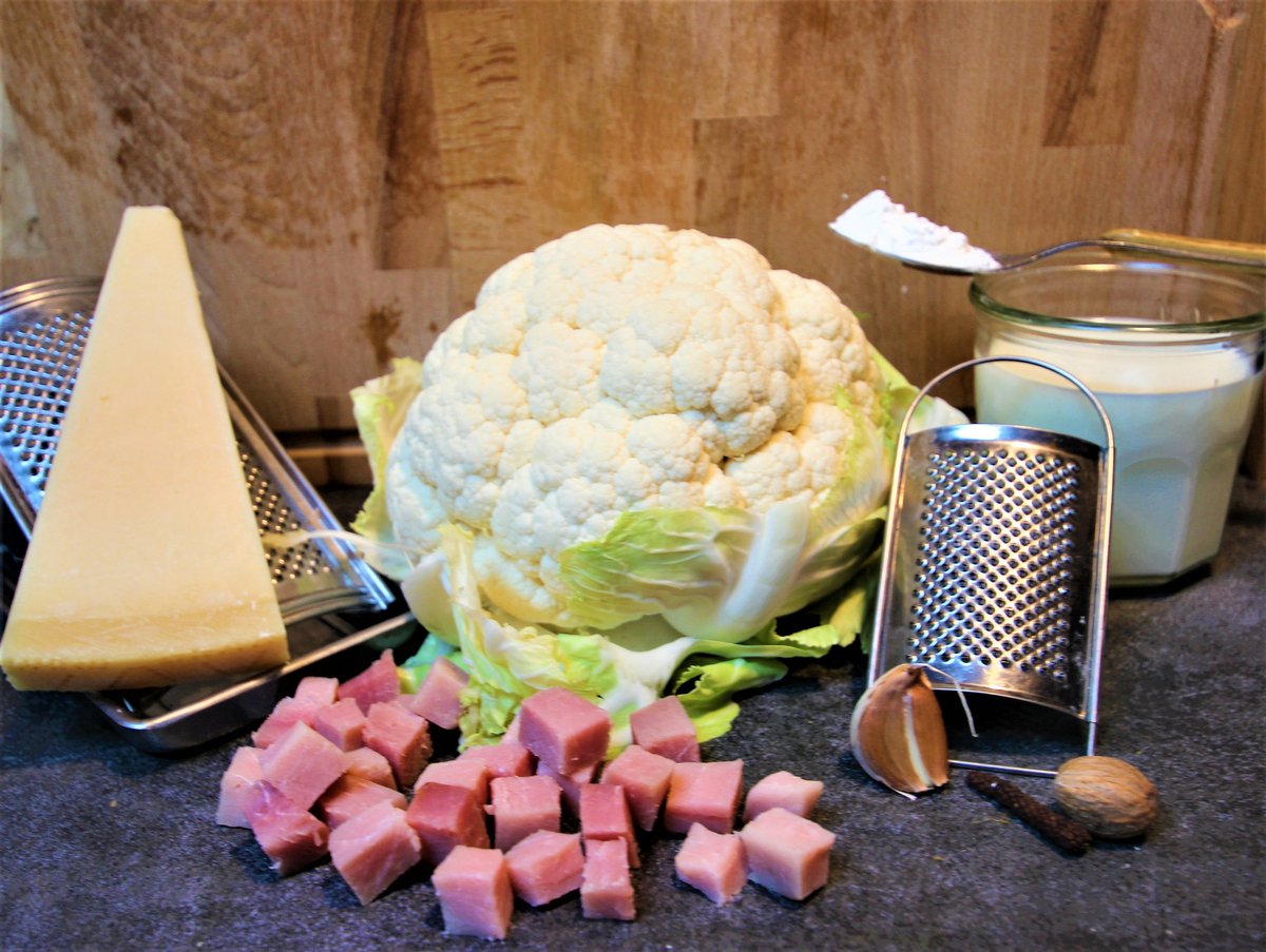 recette GRATIN DE CHOU-FLEUR LEGER A MA FAçON