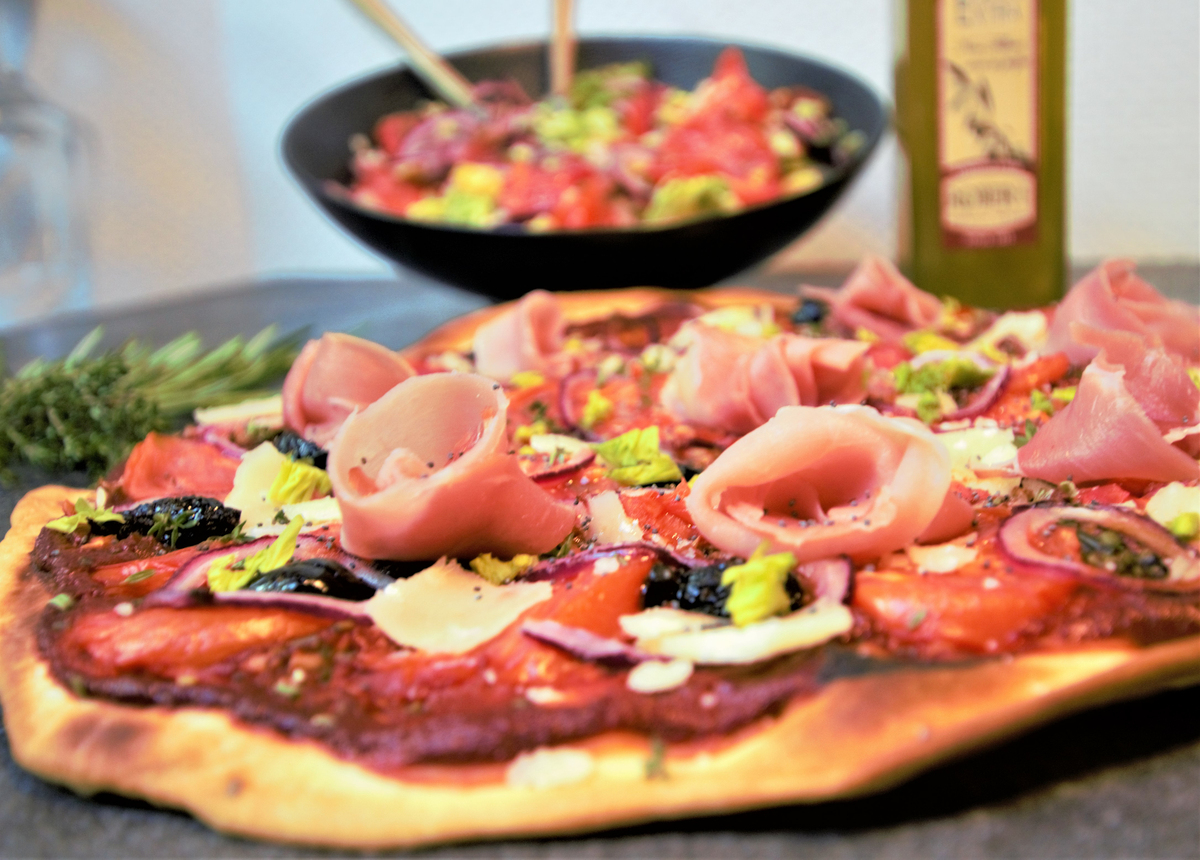 recette UNE GRANDE PIZZA POUR 2