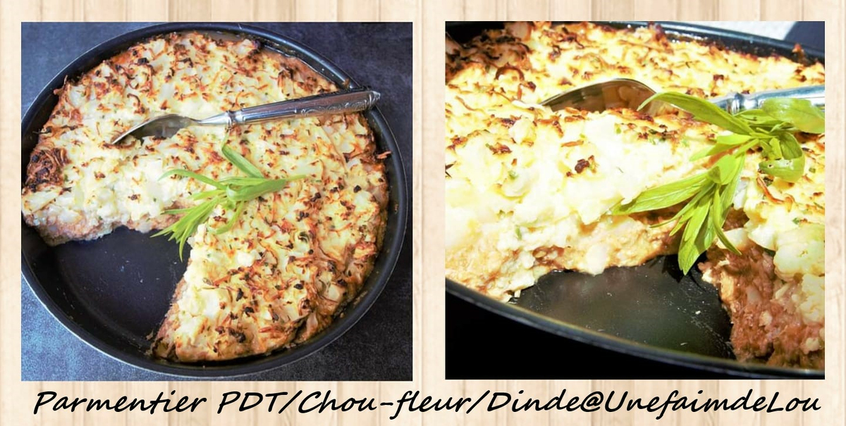 recette PARMENTIER PDT/CHOU-FLEUR/DINDE