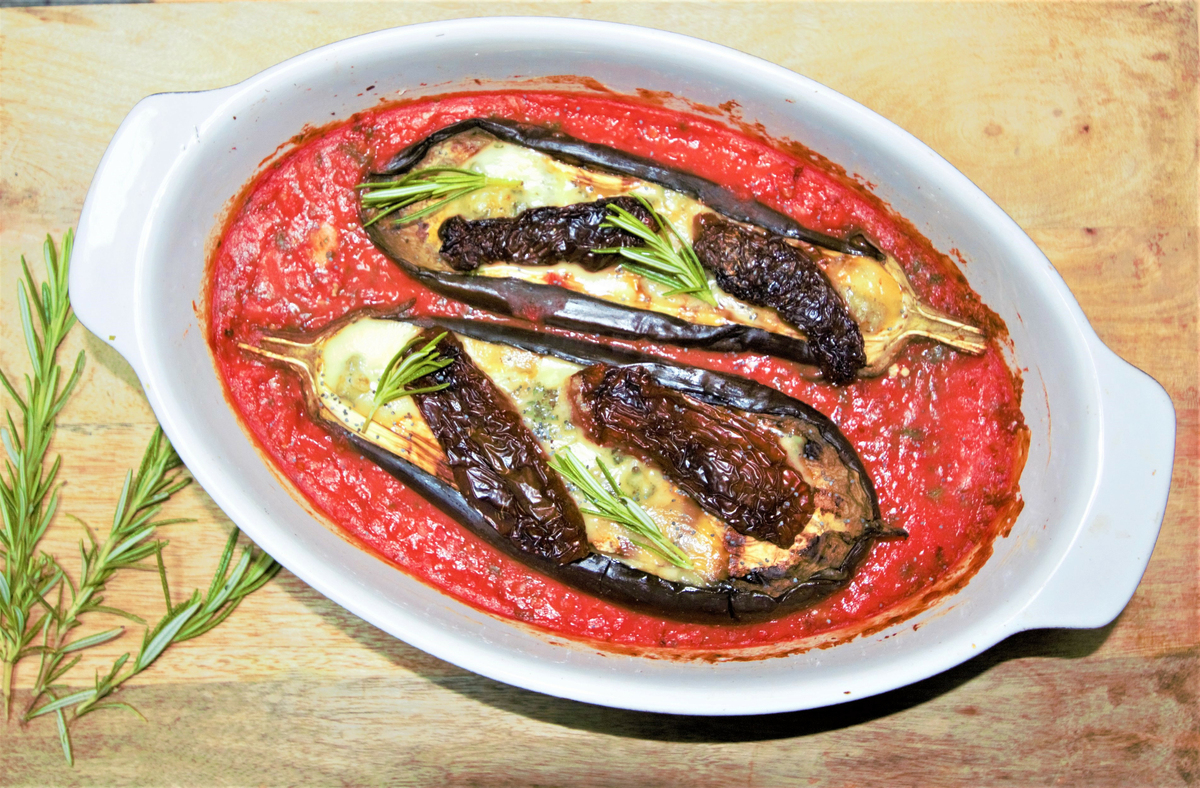 recette AUBERGINE FAçON PARMESANE LEGERE