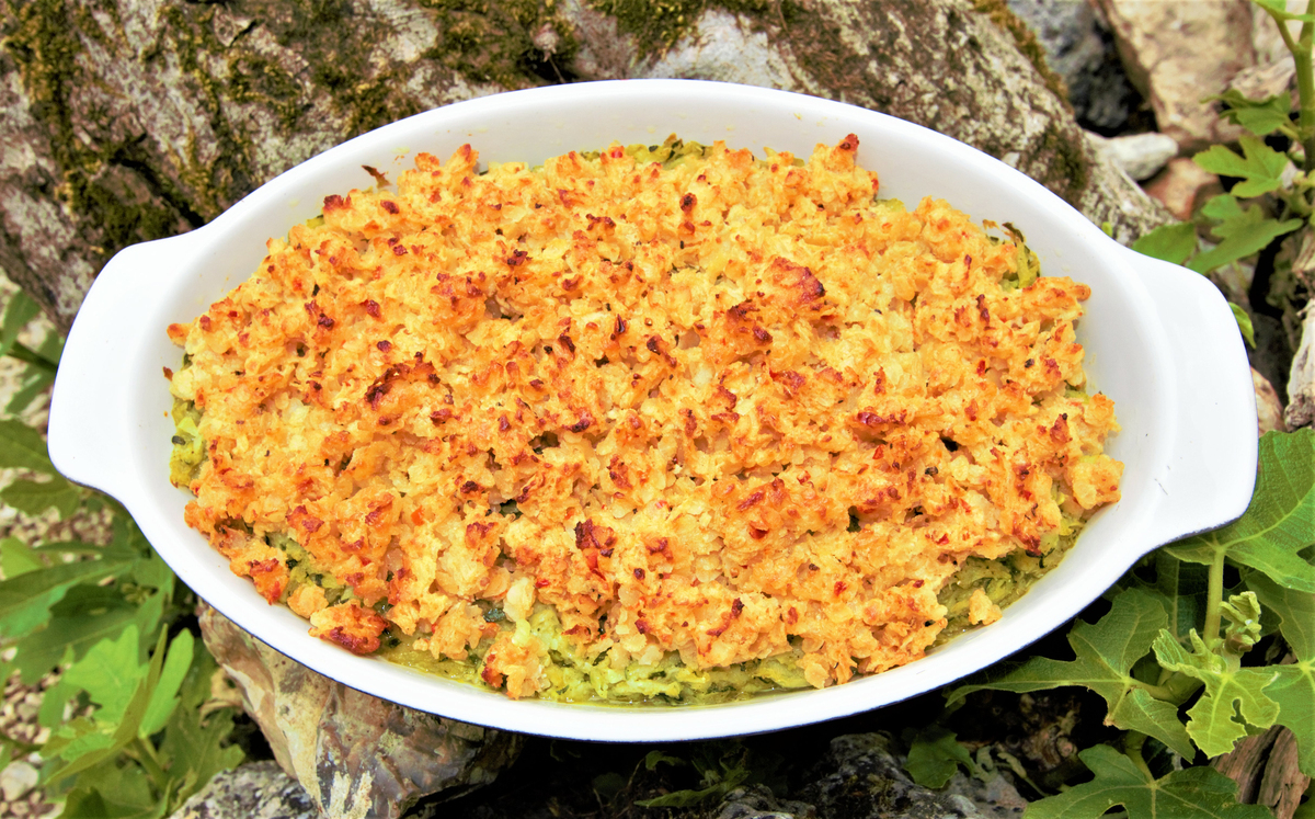 recette CRUMBLE COURGETTES AU CHEVRE EPICé