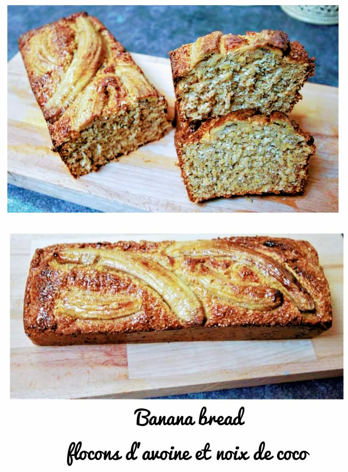 recette BANANA BREAD FLOCONS D'AVOINE /NOIX DE COCO