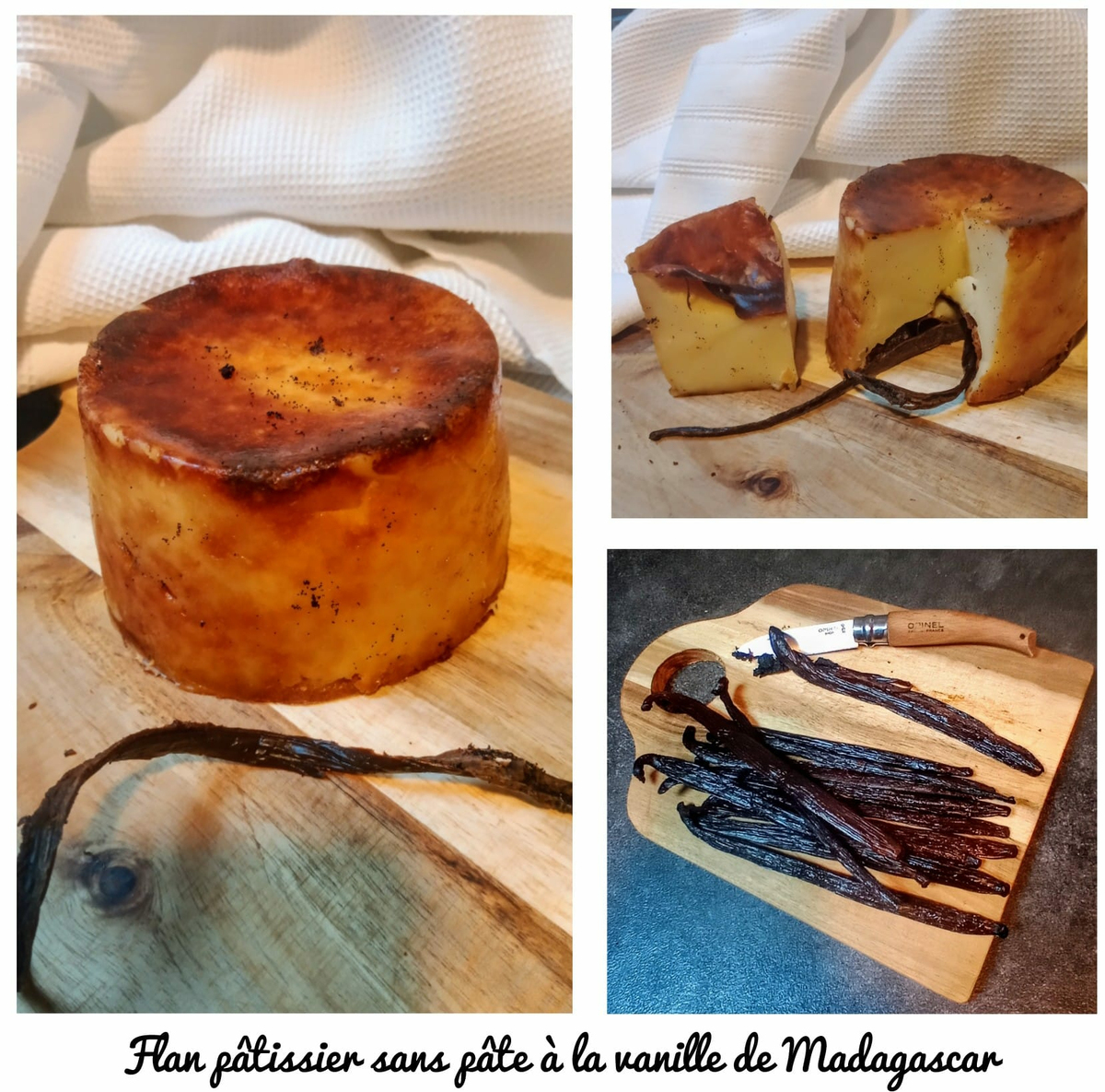 recette FLAN PATISSIER SANS PATE AU LAIT VEGETAL & VANILLE  DE MADAGASCAR