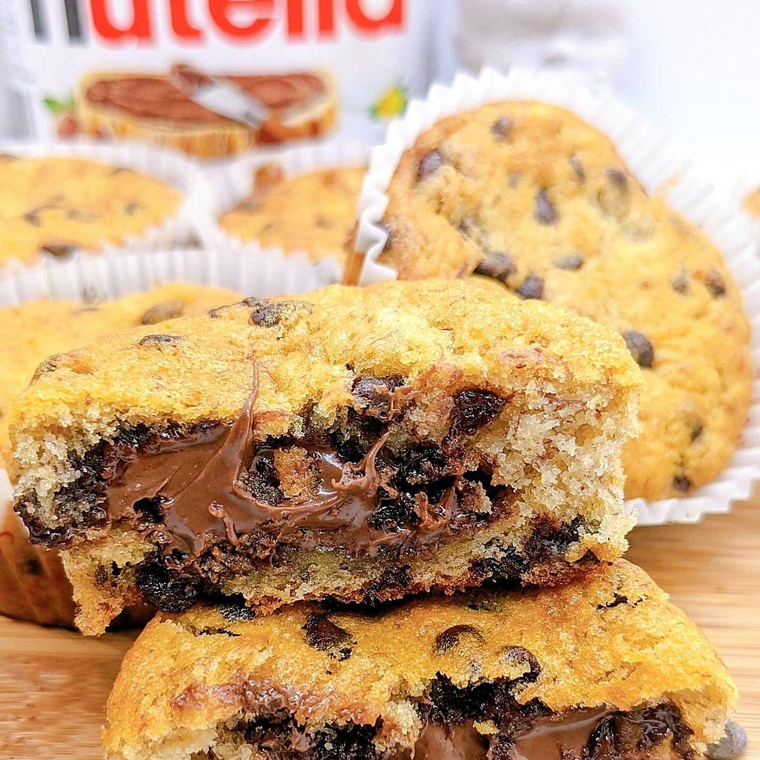 recette Muffins moelleux au Nutella et pépites de chocolat