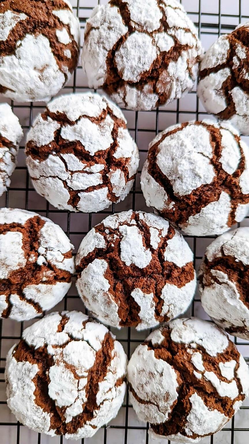 recette Meilleurs crinkles au chocolat (biscuits craquelés)