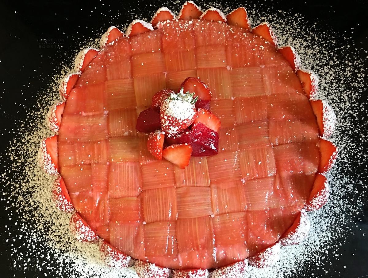 recette Tarte rhubarbe et fraise