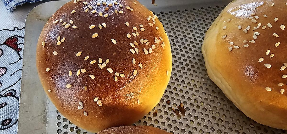 recette Pains à burger briochés (buns à burger briochés)