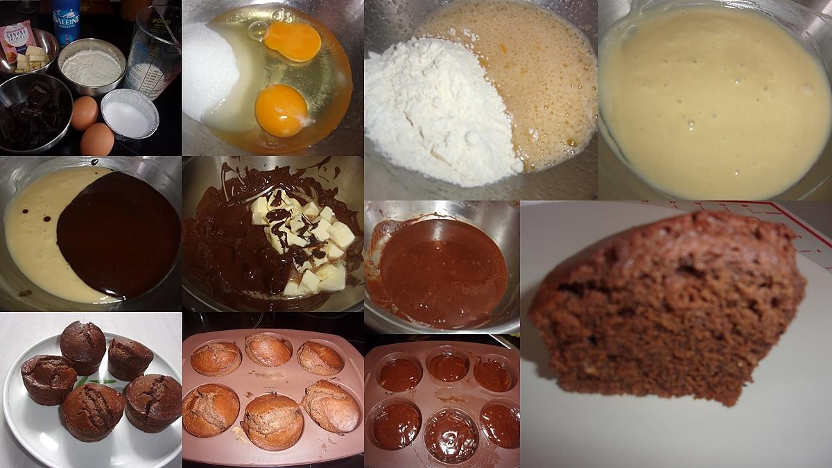 recette Muffins au chocolat,four chaleur tournante.